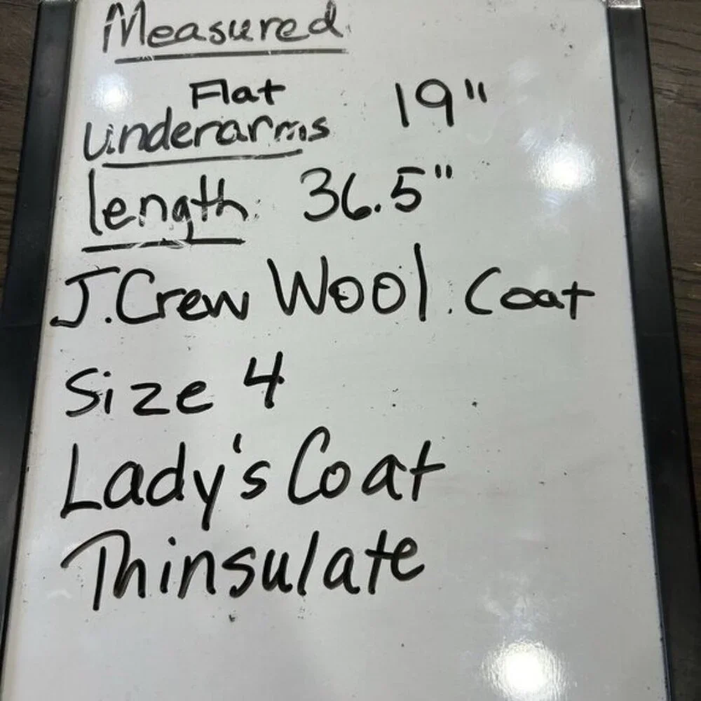 J.Crew Wool Ladies Day Coat 4 Blue Thinsulate Preppy Classic Money - Picture 8 of 8